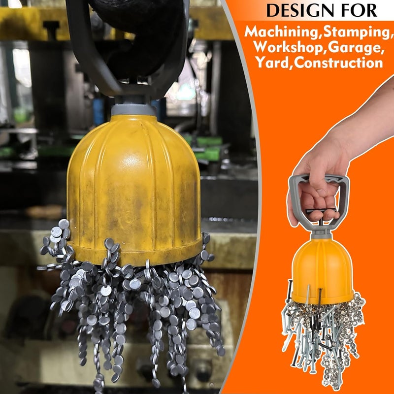 MUTUACTOR Strong Magnetic Bulk Parts Lifter,Quick Release Magnetic Pick-up Tool,Powerful Material Handling Magnet for Transferring and Picking Up Nails Screws Nuts and Small Metal Objects - Image 4